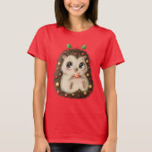 ハリネズミのクリスマス Tシャツ (正面)
