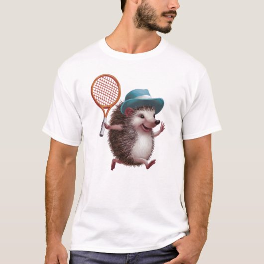 ハリネズミのテニスエース Tシャツ (正面)