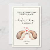 ハリネズミのハグ&キス バレンタインデーのカード シーズンカード (正面)