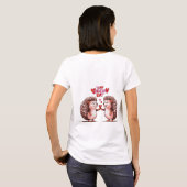 ハリネズミのハート - バレンタインデーの愛 Tシャツ (裏面フル)