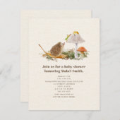 ハリネズミのバッガバルーンボーイベビー 招待状 (正面/裏面)