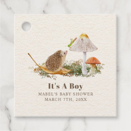 ハリネズミのバッタの森の赤ちゃんシャワー フェイバータグ