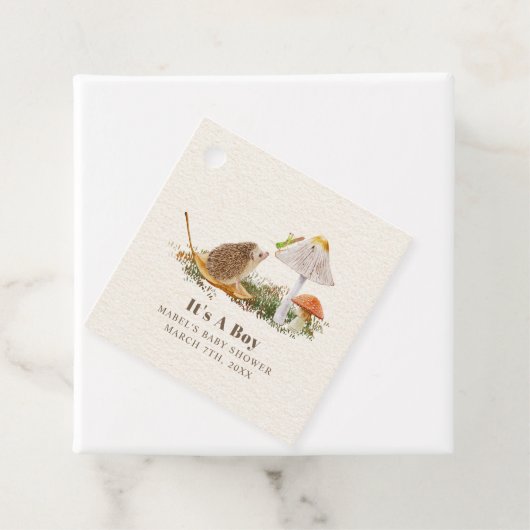 ハリネズミのバッタの森の赤ちゃんシャワー フェイバータグ (インサイチュ)