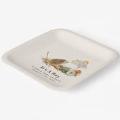 ハリネズミのバッタの森の赤ちゃんシャワー ペーパープレート (傾斜あり)