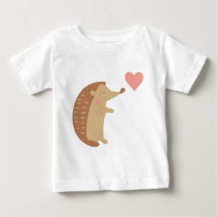 ハリネズミのバレンタイン ベビーTシャツ