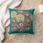 ハリネズミのパーティーの枕 クッション (ブランケット)