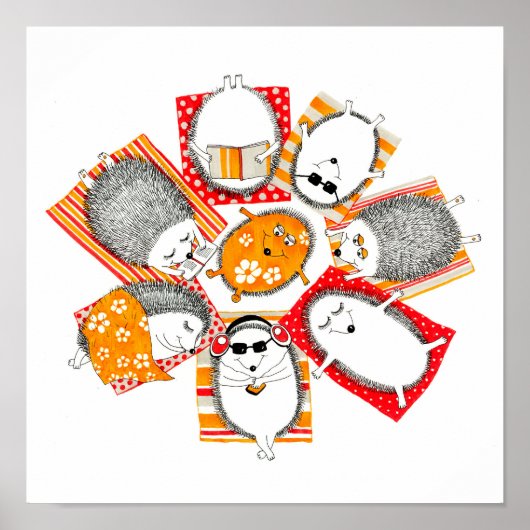 ハリネズミのビーチ ポスター (正面)