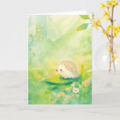 ハリネズミのヘイヴン カード (黄色い花)