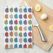 ハリネズミのポップアート キッチンタオル (四つ折り)