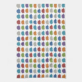 ハリネズミのポップアート キッチンタオル (縦)