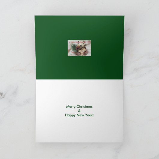 ハリネズミのメリークリスマスウィッシュグリーティングカード シーズンカード (内部)