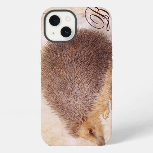 ハリネズミのモノグラム iPhoneケース (裏面)