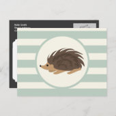 ハリネズミのヤマアラシ ポストカード (正面/裏面)