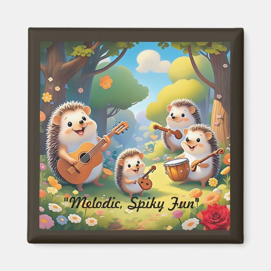 「ハリネズミのリズムクルー」 マグネット (正面)