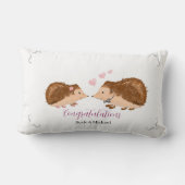 ハリネズミのロマン結婚ティックまたは婚約 ランバークッション (裏面)