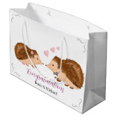 ハリネズミのロマン結婚ティックまたは婚約 ラージペーパーバッグ (裏面アングル)