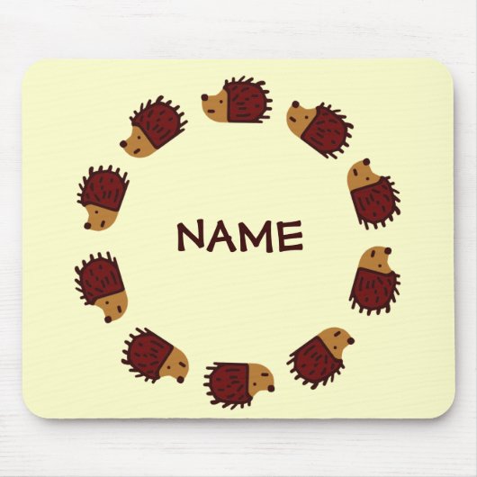 ハリネズミの交差! マウスパッド (正面)