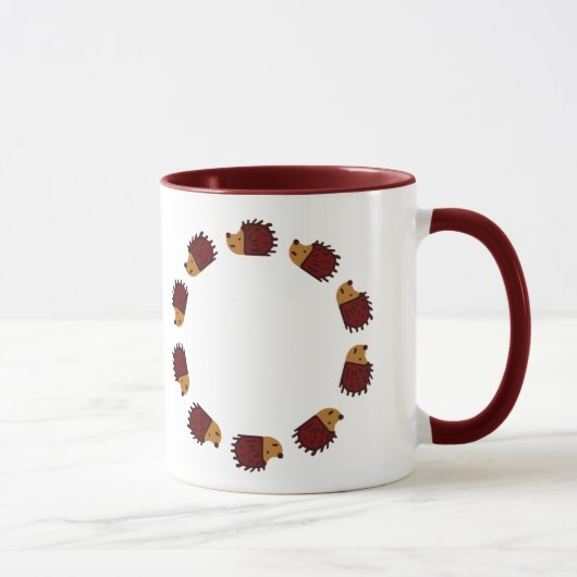 ハリネズミの円のマグ マグカップ (右)