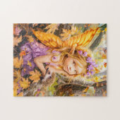 ハリネズミの友人との秋の妖精 ジグソーパズル (横)