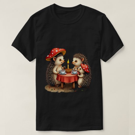 ハリネズミの夕食 Tシャツ (デザイン正面)