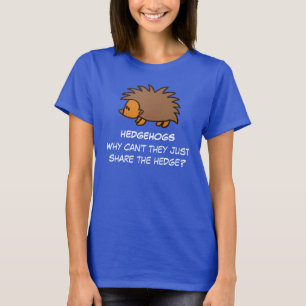 ハリネズミの女性ワイシャツ Tシャツ