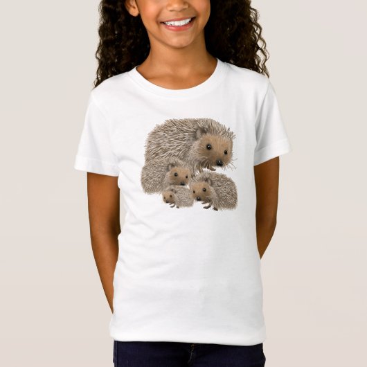 ハリネズミの家族 Tシャツ (正面)