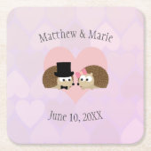 ハリネズミの恋 スクエアペーパーコースター (正面)