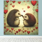 ハリネズミの愛1 キャンバスプリント (インサイチュ (ウッドフロア))