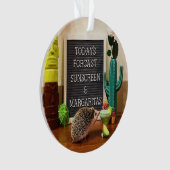 ハリネズミの日焼け止めとマルガリータ オーナメント (正面)