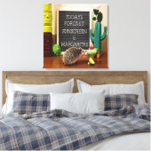 ハリネズミの日焼け止めとマルガリータ キャンバスプリント (インサイチュ (寝室))