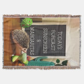 ハリネズミの日焼け止めとマルガリータ スローブランケット (正面)