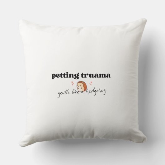 ハリネズミの柔らかい枕のように静かにペッティング外傷 クッション (裏面)