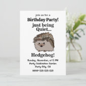 ハリネズミの森の動物の誕生日パーティー 招待状 (スタンド正面)