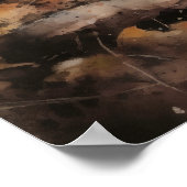 ハリネズミの森の動物アートプリントポスター ポスター (角)