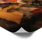 ハリネズミの森の動物アートプリントポスター ポスター (角)