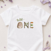 ハリネズミの水彩画 Wild One ベビー誕生日Tシャツ  ベビーTシャツ