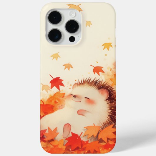 ハリネズミの秋の昼寝 Case-Mate iPhoneケース (裏面)