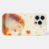 ハリネズミの秋の楽しみ iPhoneケース (裏面横)