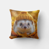 ハリネズミの紅葉 クッション (正面)