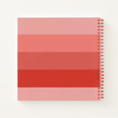 ハリネズミの花のオレンジ色のノート ノートブック (裏面)