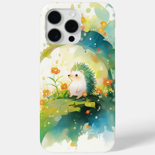 ハリネズミの葉っぱの隠れ家 Case-Mate iPhoneケース (裏面)