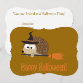 ハリネズミの魔女 ハロウィンパーティーの招待状 招待状 (正面/裏面)