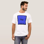 ハリネズミのHe 元素記号Tシャツ Tシャツ (正面フル)