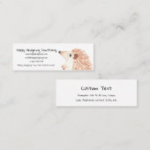 ハリネズミまたはエキゾチックなペット救助のための名刺 スキニー名刺 (正面/裏面)