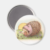 ハリネズミをバイオレット マグネット (正面/裏面)