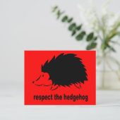 ハリネズミを尊敬する ポストカード (スタンド正面)