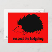 ハリネズミを尊敬する ポストカード (正面/裏面)