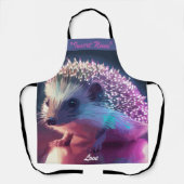 ハリネズミを真珠で包む エプロン (正面)