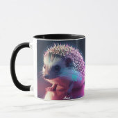 ハリネズミを真珠で包む マグカップ (左)