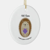 ハリネズミを送る セラミックオーナメント (右)